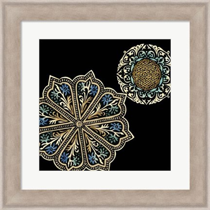 Framed Midnight Rosette III Print