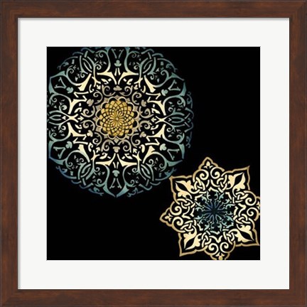 Framed Midnight Rosette IV Print