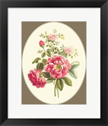 Framed Antique Bouquet I Print