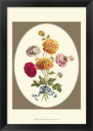 Framed Antique Bouquet III Print