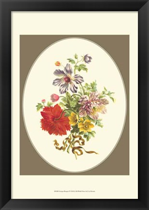 Framed Antique Bouquet IV Print