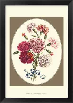 Framed Antique Bouquet VI Print