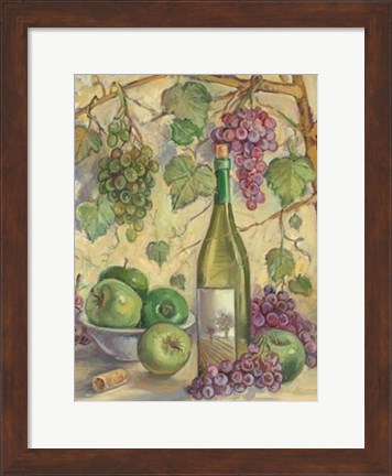 Framed Wine with Apples Print