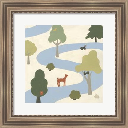 Framed Enchanted Forest I Print