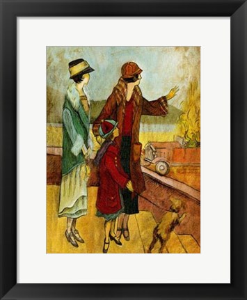 Framed Girls &amp; Cars II Print