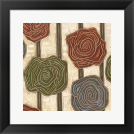 Framed Mod Rosettes II Print