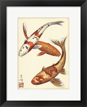 Framed Koi Fish I Print