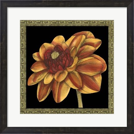 Framed Patterned Flowers VI Print