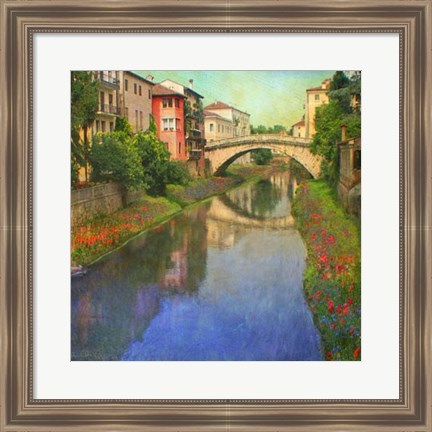 Framed Stream Bridge Print