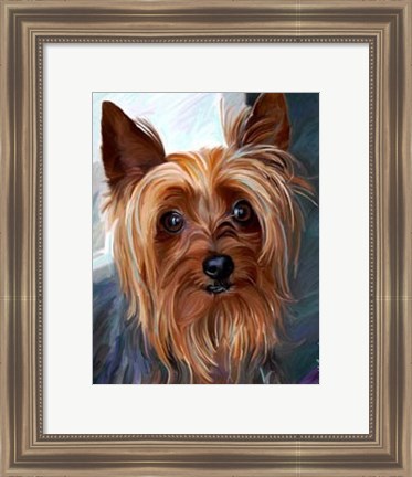 Framed Yorkie Style Print