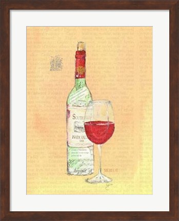 Framed Wine Collage II Print