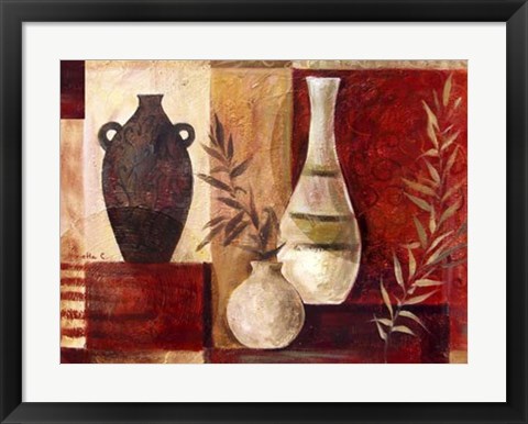 Framed Spice Vases I Print