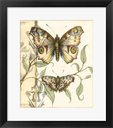 Framed Tandem Butterflies I Print