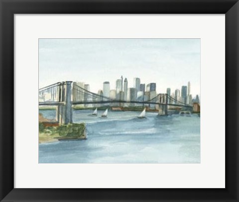 Framed Plein Air Cityscape I Print