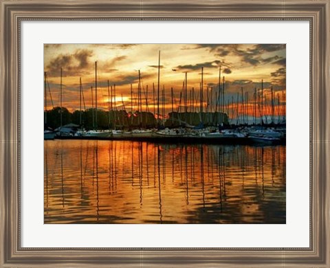 Framed Marina Sunrise III Print