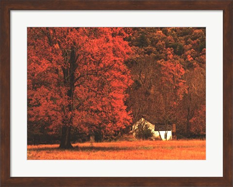 Framed Farm House on a Autumn Morn&#39; Print