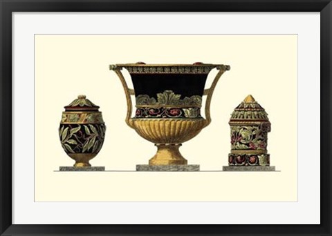 Framed Urn Triad III Print