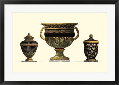 Framed Urn Triad IV Print