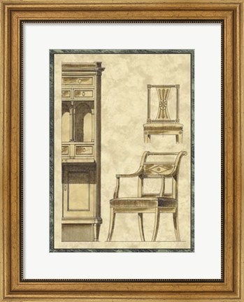 Framed Biedermeier Furniture II Print