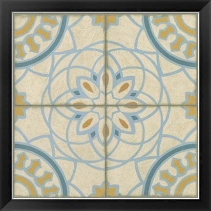 Framed No Embellish* Old World Tiles IV Print