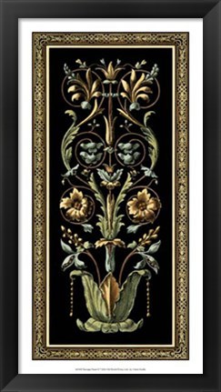 Framed Baroque Panel II Print