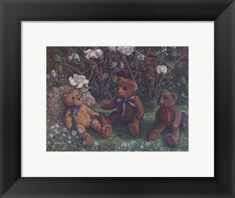 Framed Bears and Roses Print