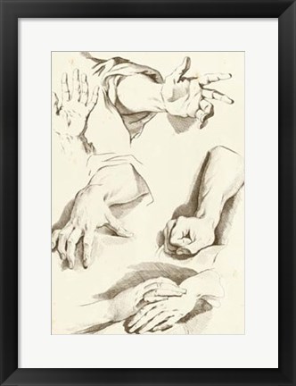 Framed Study of Hands Print