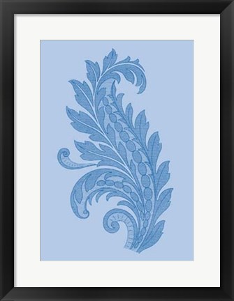 Framed Porcelain Blue Motif III Print