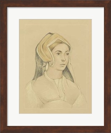 Framed 16th Century Portrait I Print