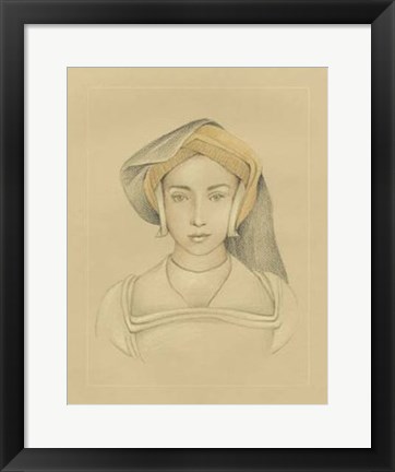 Framed 16th Century Portrait II Print