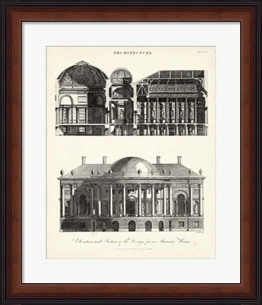 Framed Design for a Mansion Print