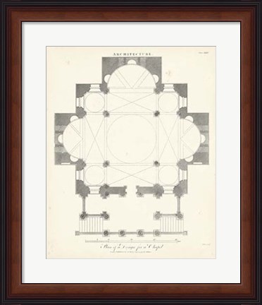 Framed Plan for a Chapel Print