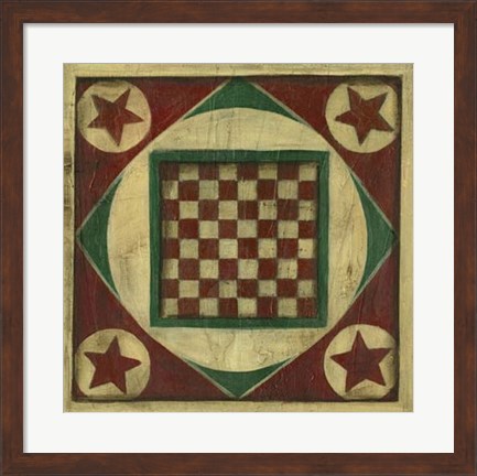 Framed Antique Checkers Print