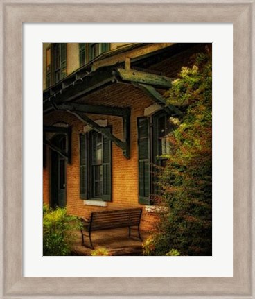 Framed Depot Bench II Print