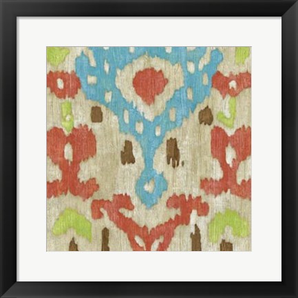 Framed Island Ikat I Print