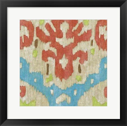 Framed Island Ikat IV Print