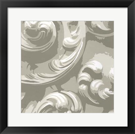 Framed Decorative Relief I Print