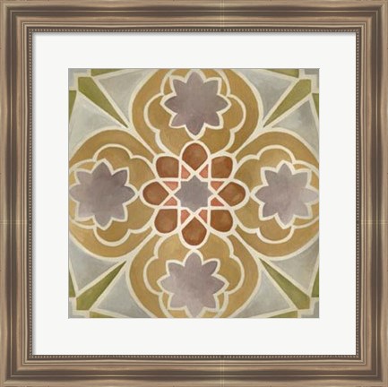 Framed Villa Tile IV Print