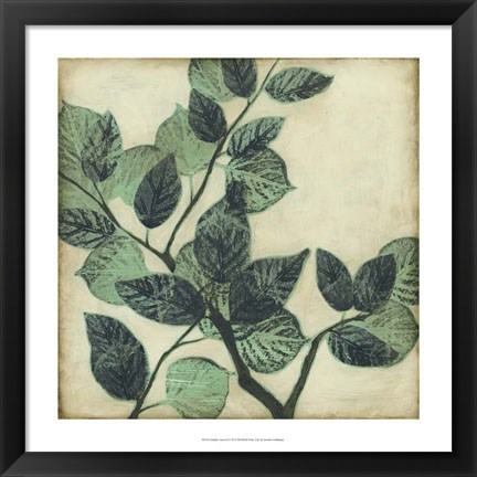 Framed Graphic Leaves II Print