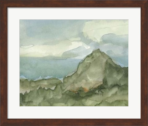 Framed Plein Air Mountain View I Print