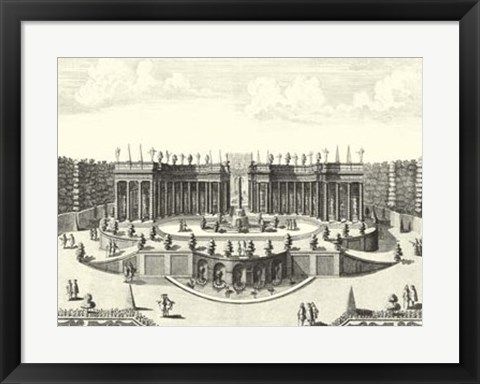 Framed Fountains of Versailles III Print