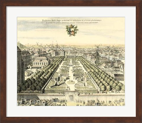 Framed Formal Garden View I Print