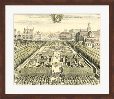 Framed Formal Garden View III Print