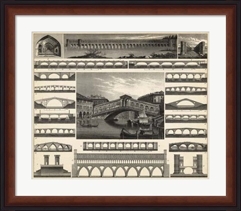 Framed Antique City Plan II Print