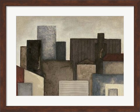 Framed Abstract Metropolis II Print