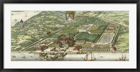 Framed Dahlberg Bird&#39;s Eye View II Print