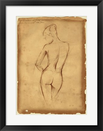 Framed Antique Figure Study II Print