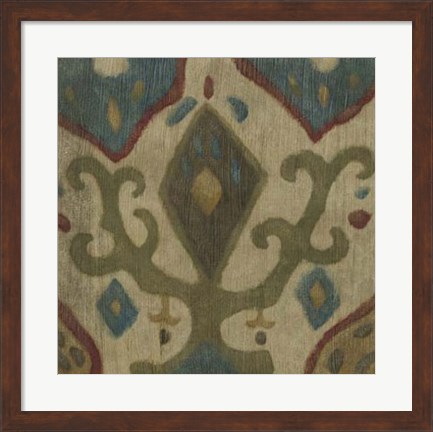 Framed Antique Ikat III Print