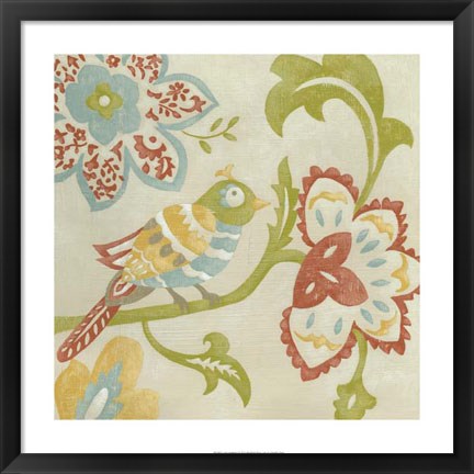 Framed Linen Songbird I Print