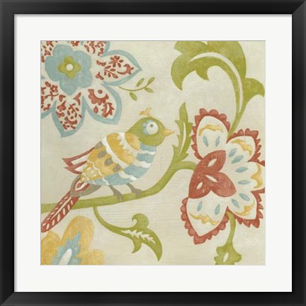 Framed Linen Songbird I Print